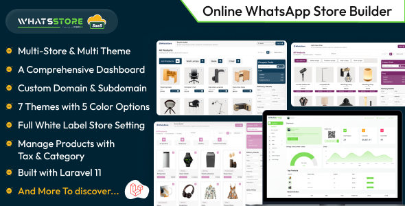 WhatsStore SaaS  - Online WhatsApp Store Builder