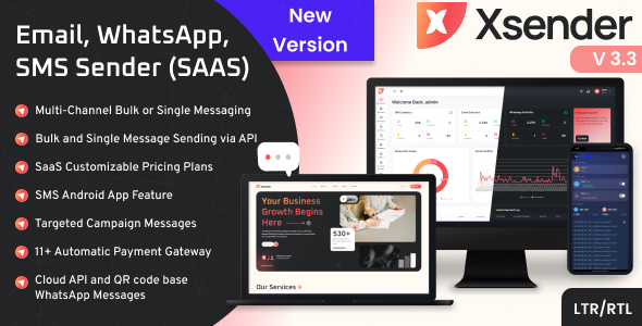 XSender - Bulk Email, SMS and WhatsApp Messaging Application