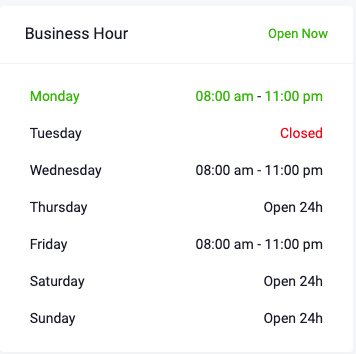 Directorist | Business Hour