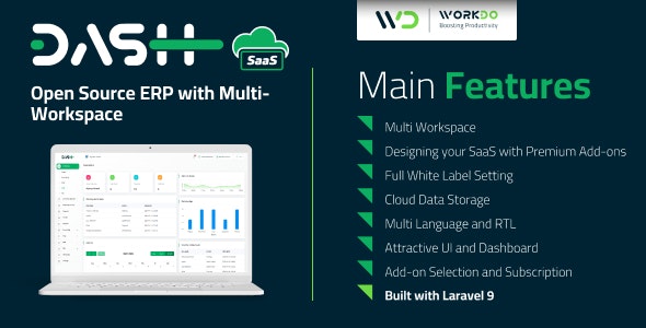 WorkDo Dash SaaS  - Open Source ERP with Multi-Workspace